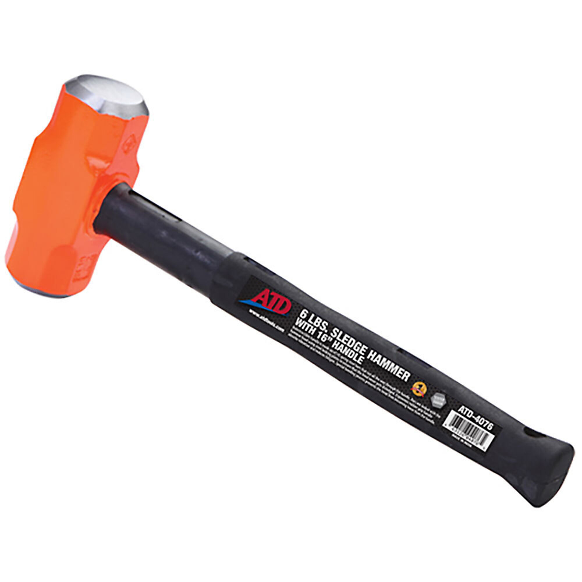 ATD Sledge Hammer 6 Lbs 16In Indestructible Handle, Model# 10341